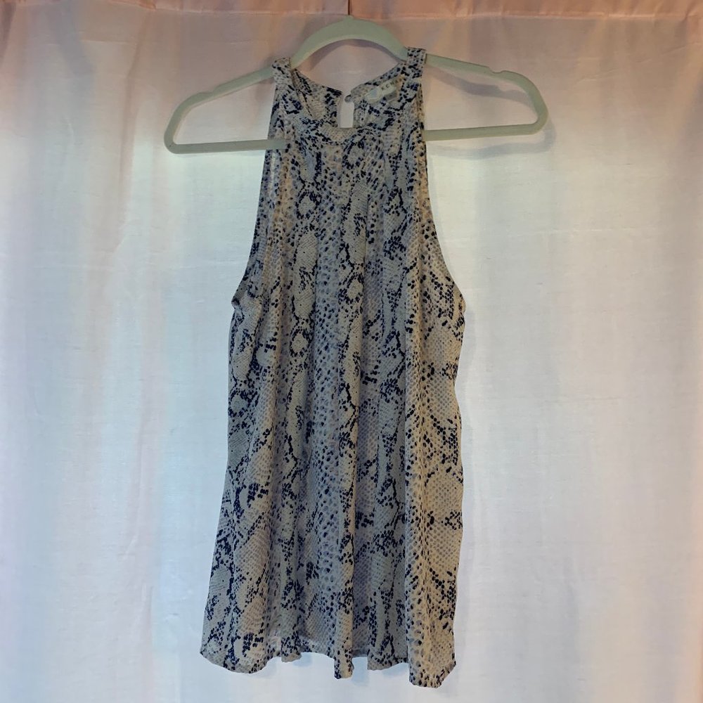 Light Pink and Blue Snakeskin Top